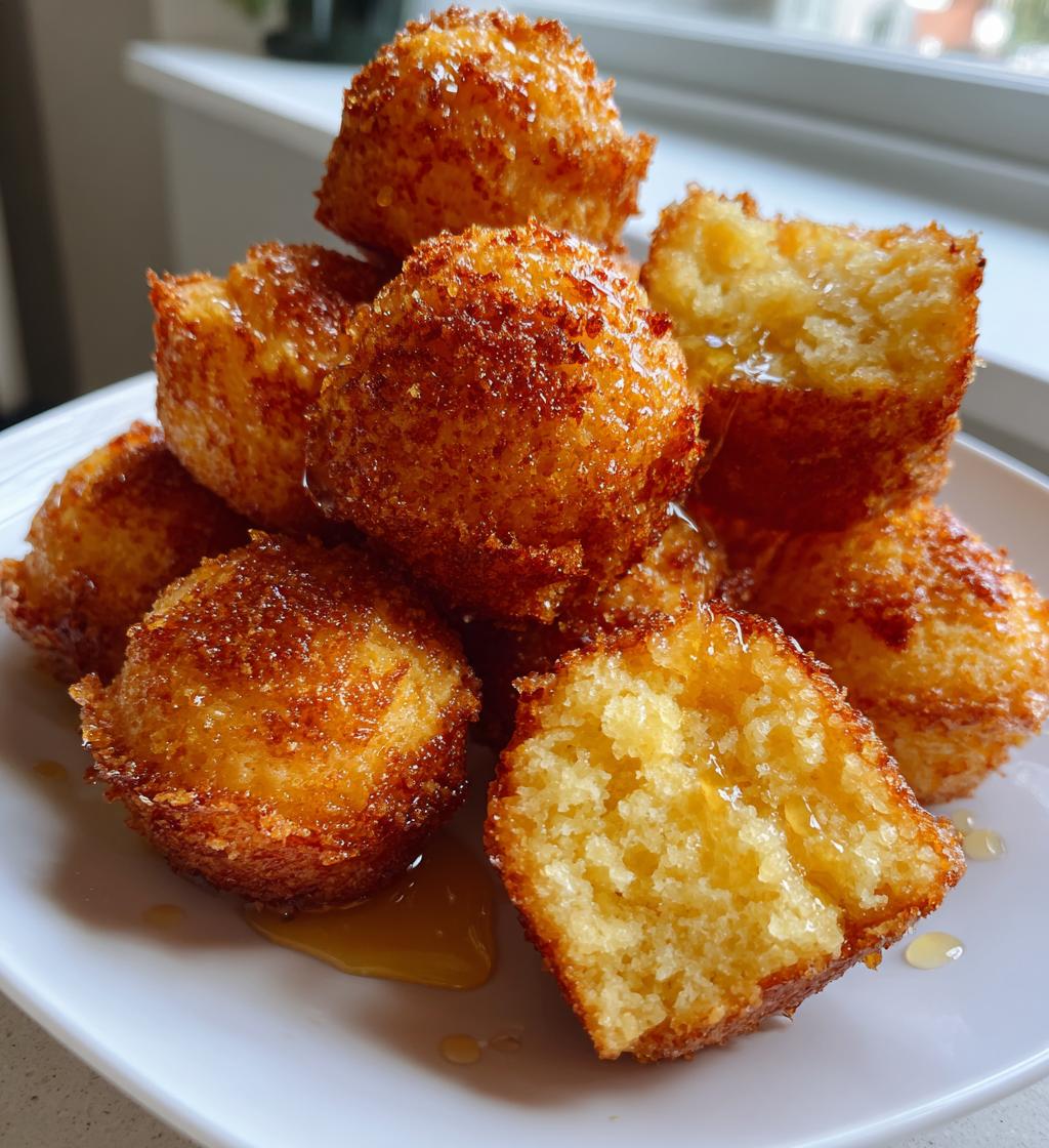 southern style honey butter cornbread poppers - detail 1
