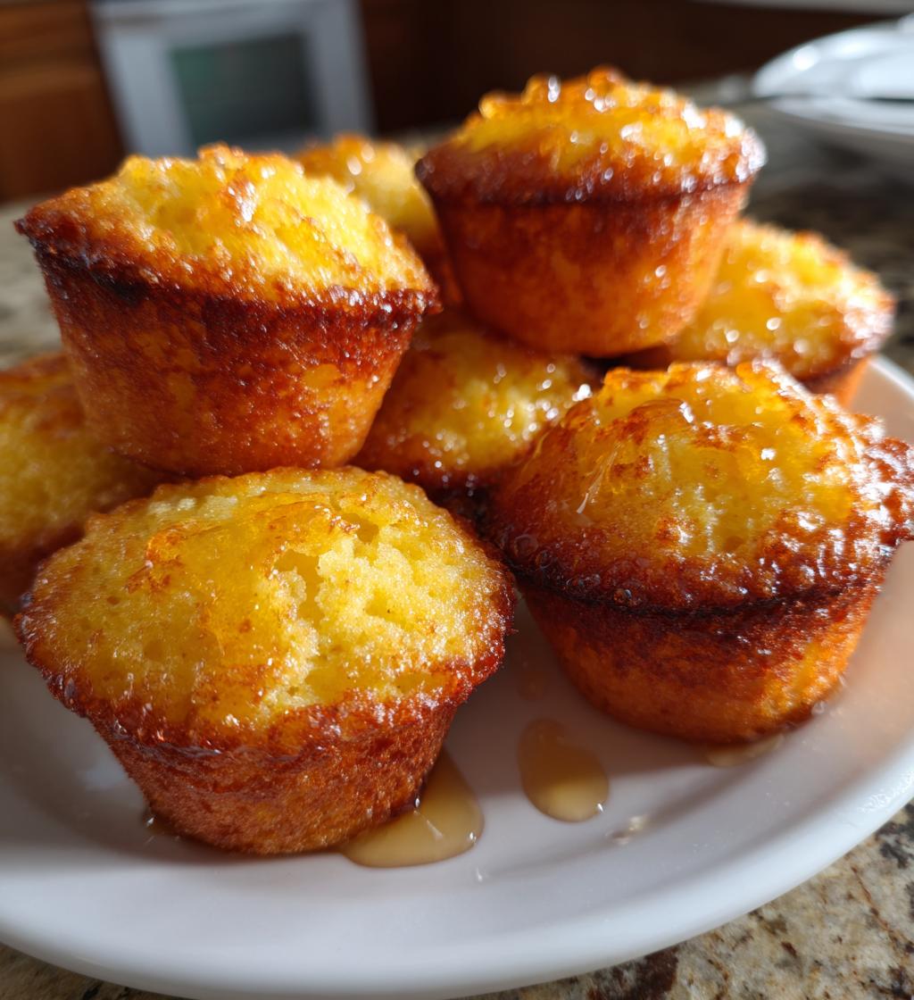 southern style honey butter cornbread poppers - detail 1