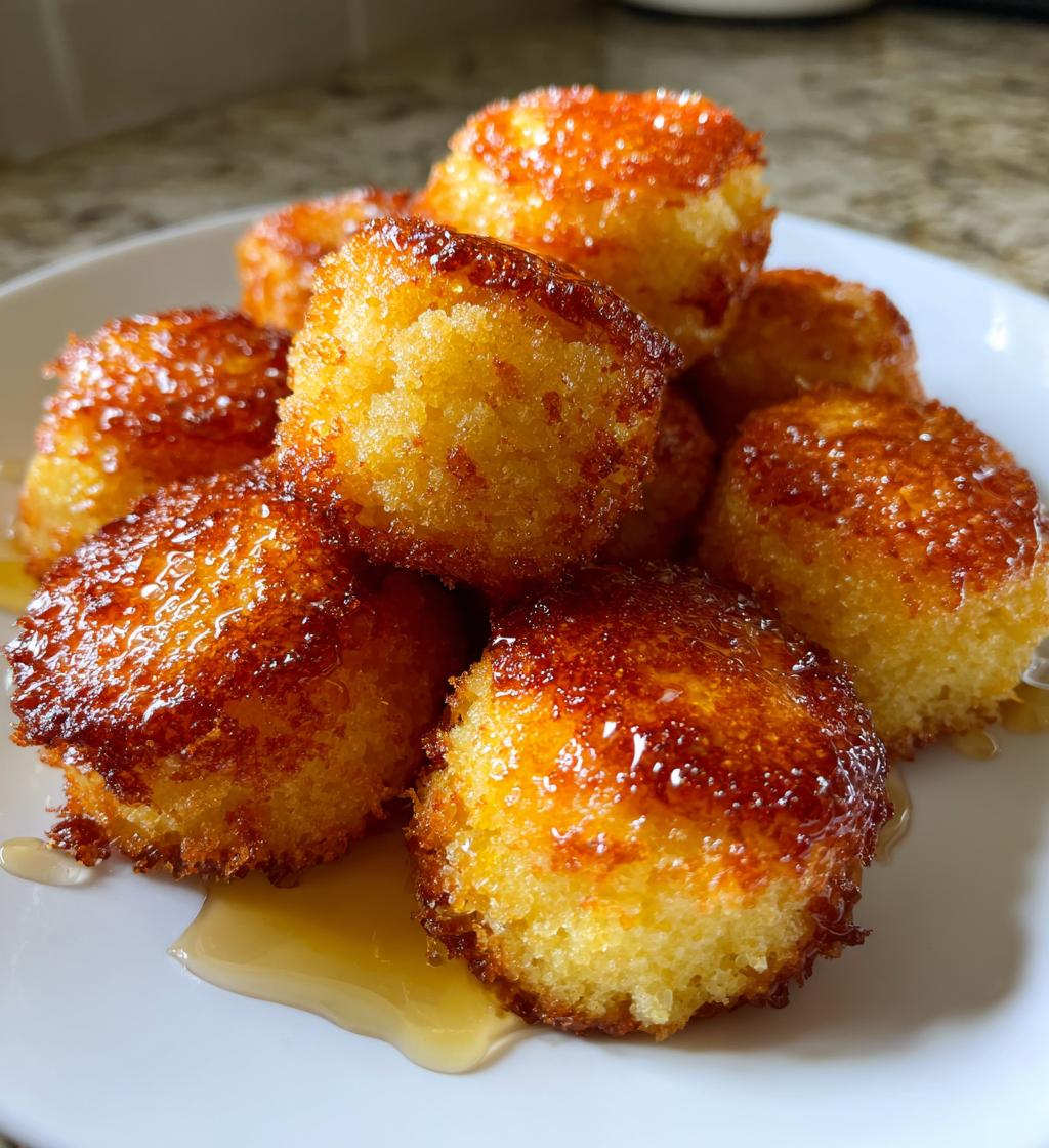 southern style honey butter cornbread poppers
