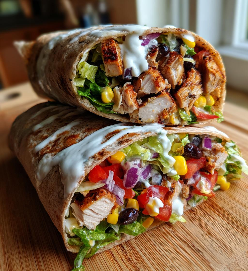 southwest grilled chicken wraps
