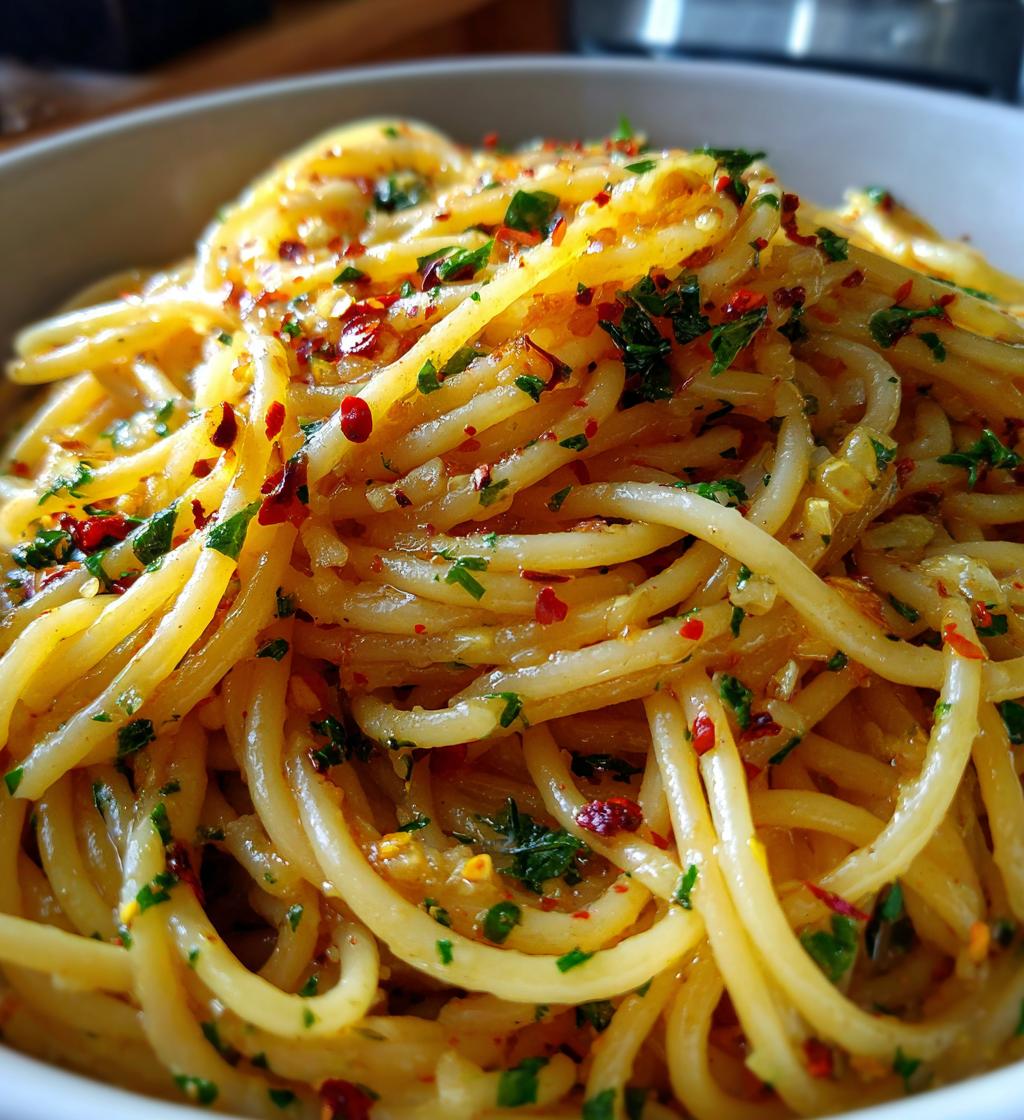 spaghetti with garlic and oil