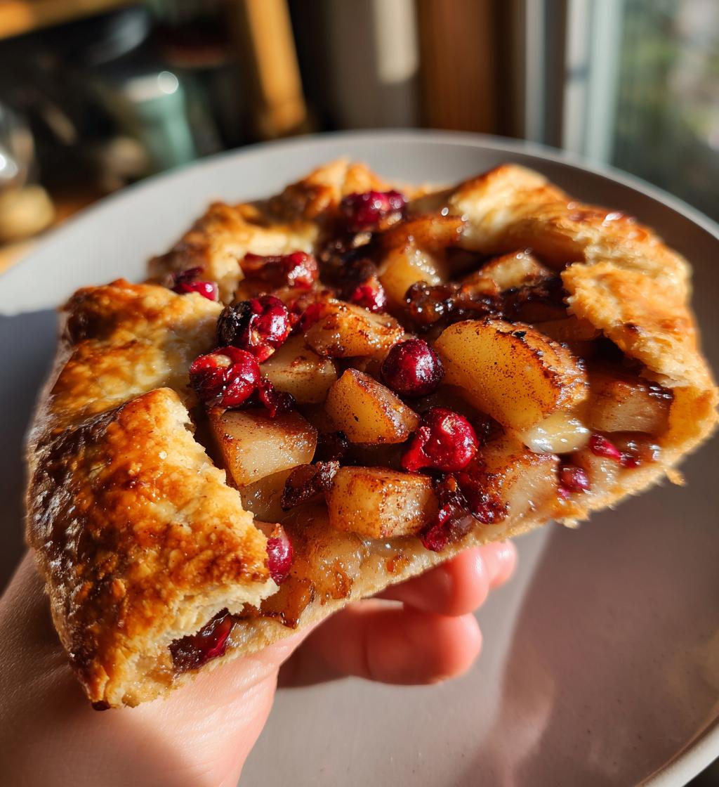 spiced pear and cranberry galette