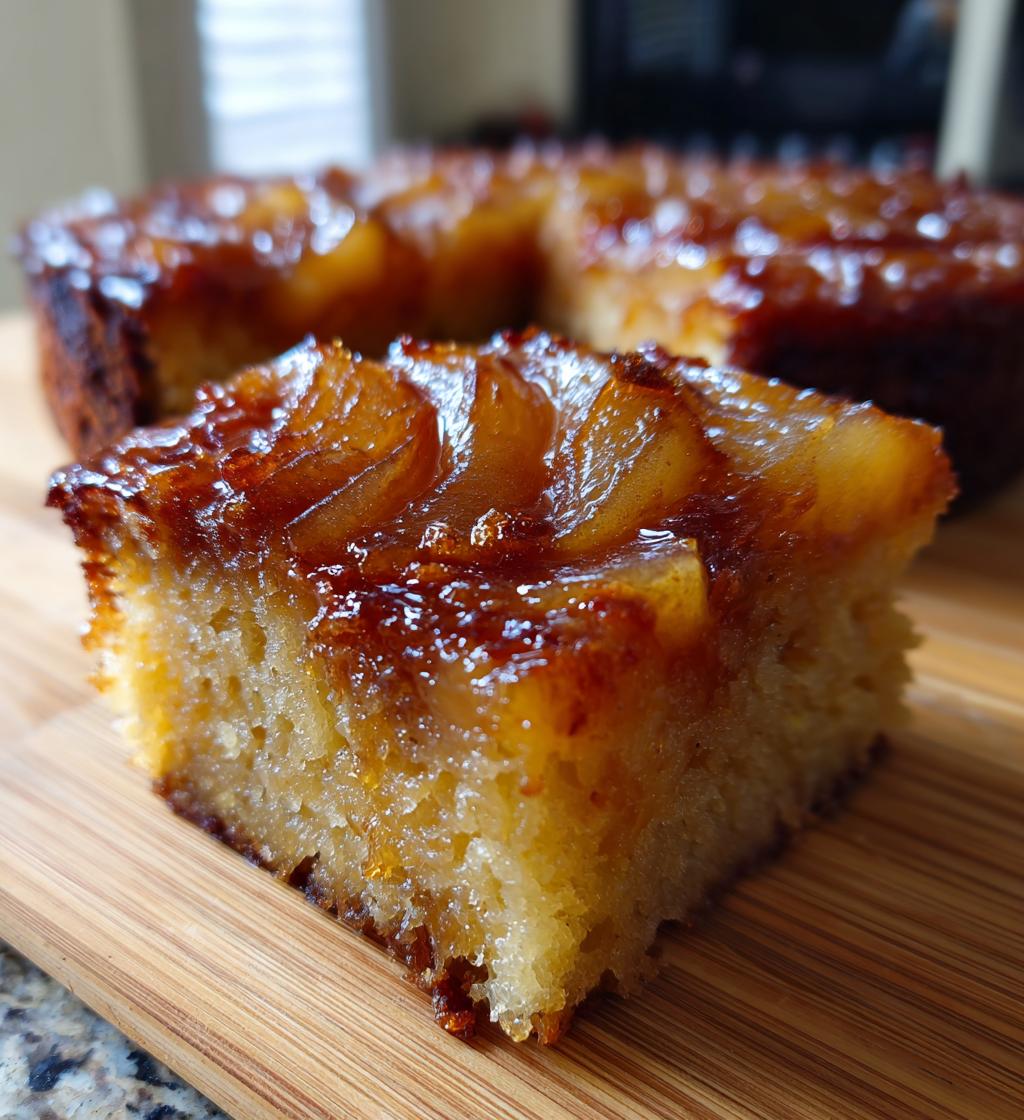 spiced pear upside down cake - detail 1