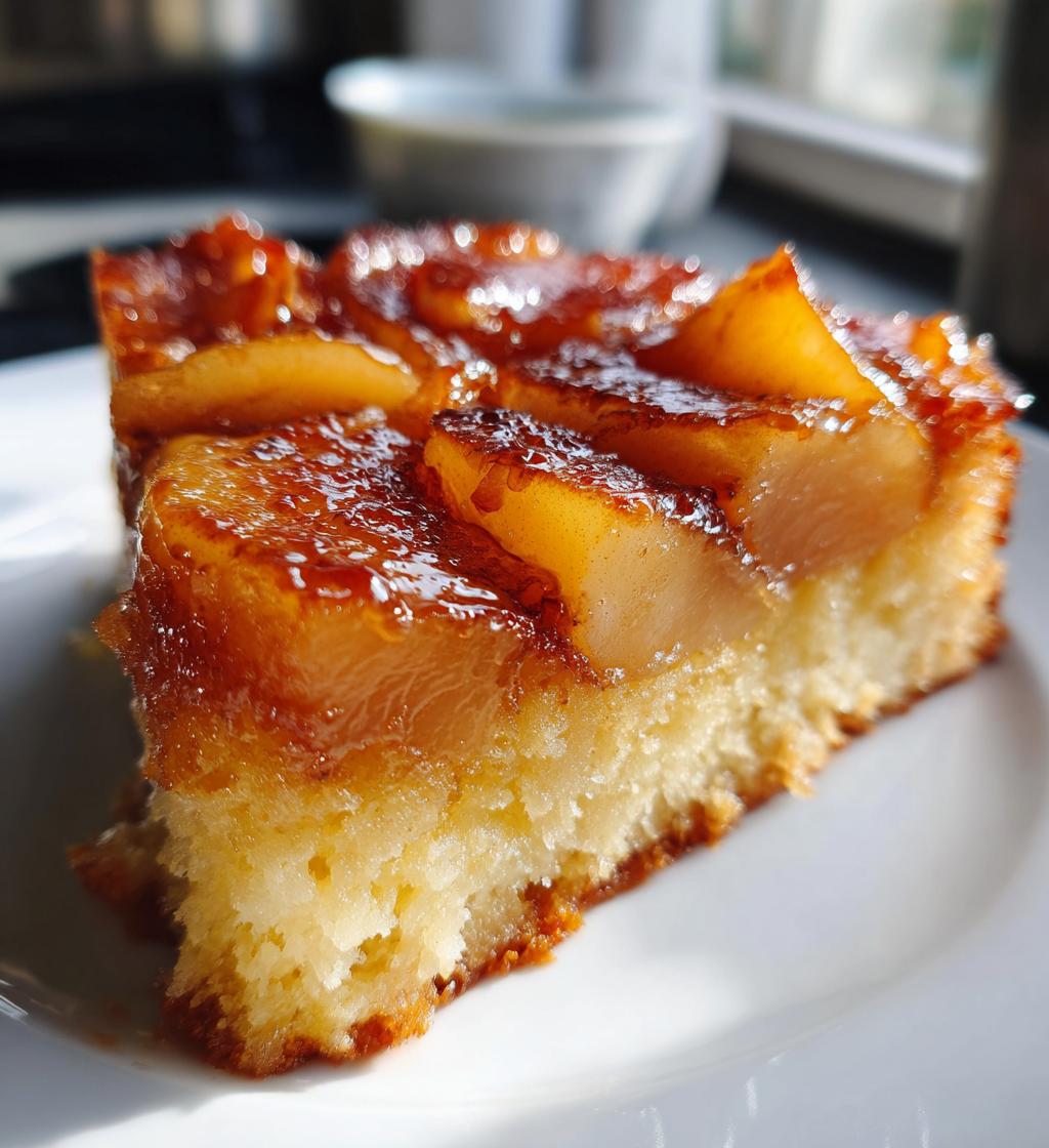 spiced pear upside down cake