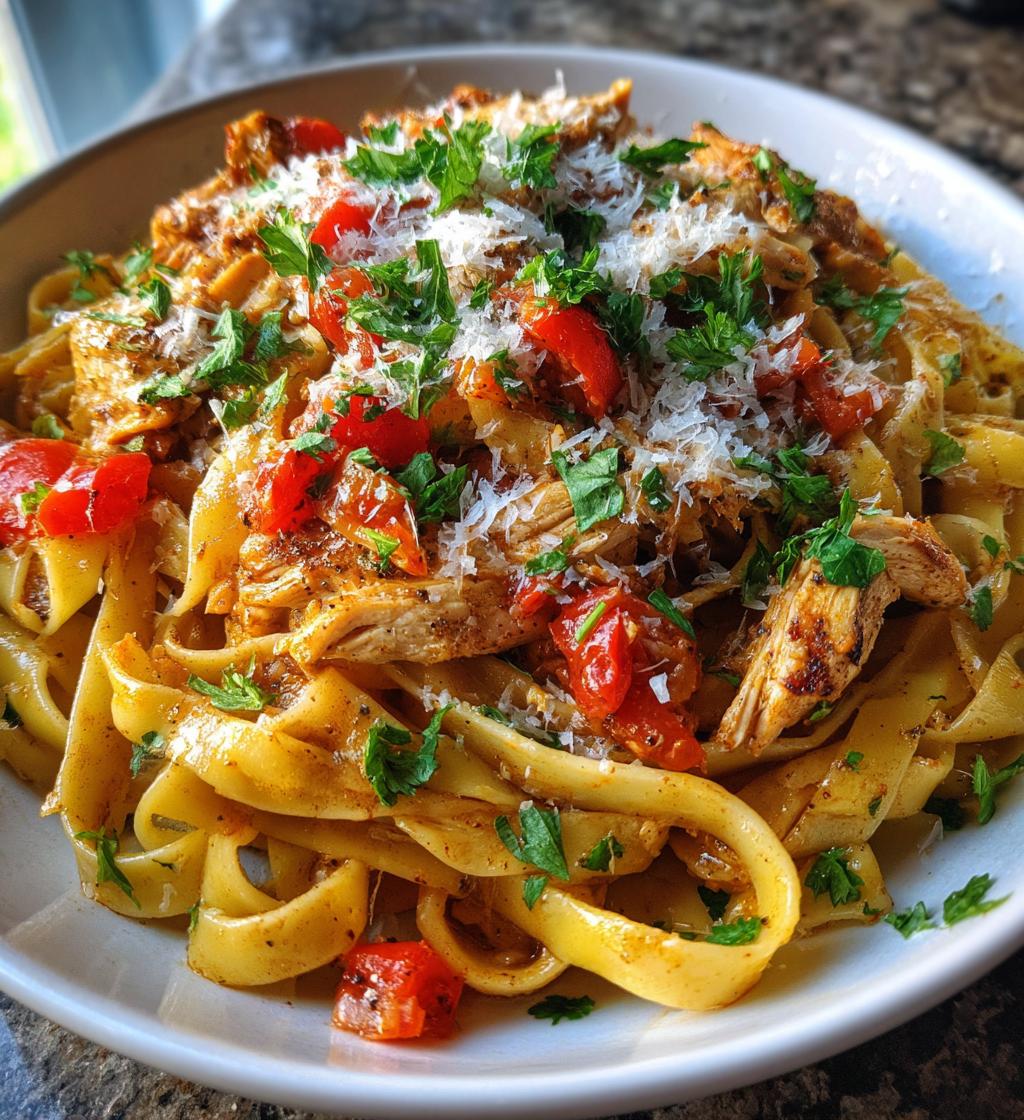 spicy cajun chicken fettuccine - detail 1