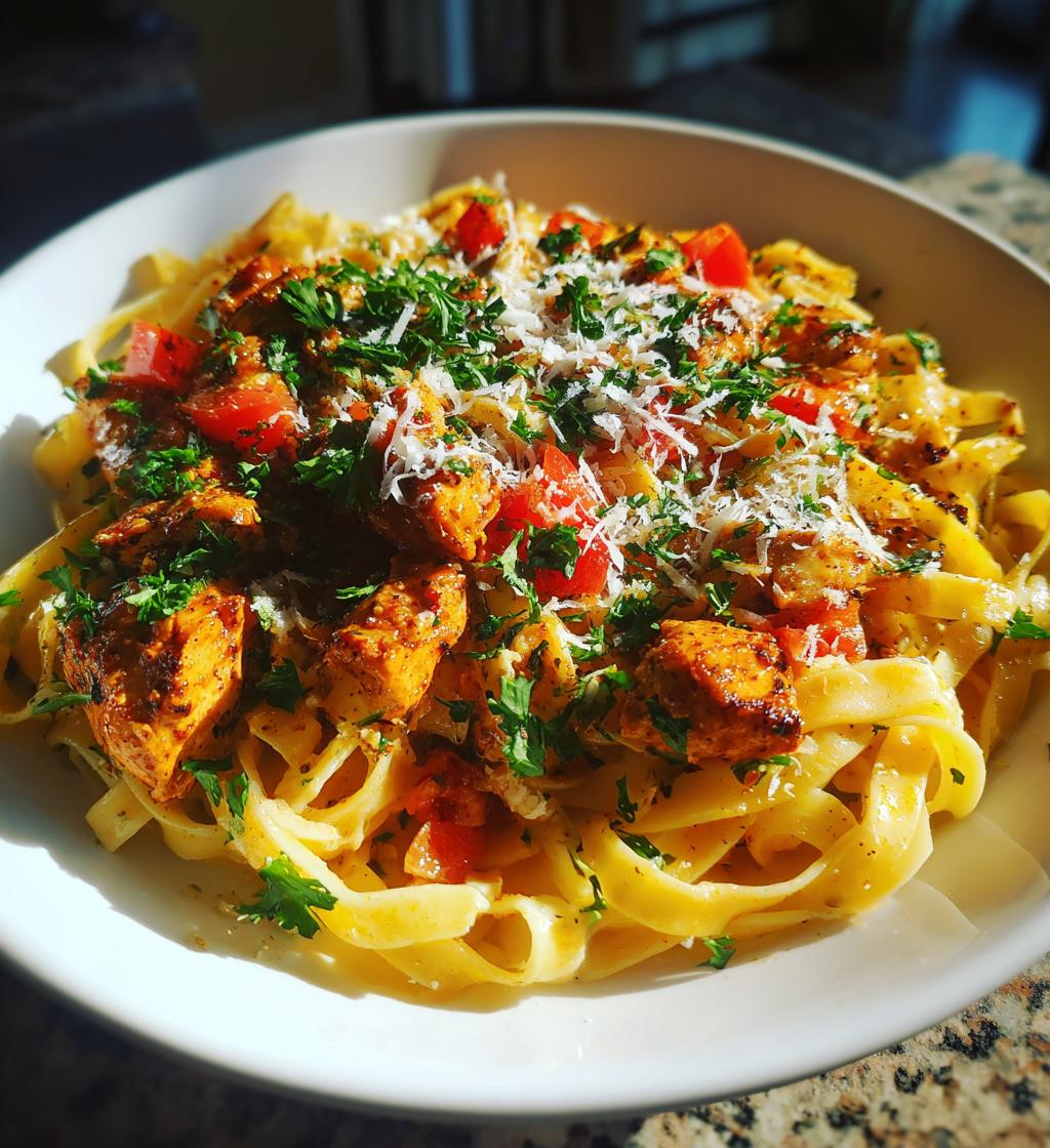 spicy cajun chicken fettuccine