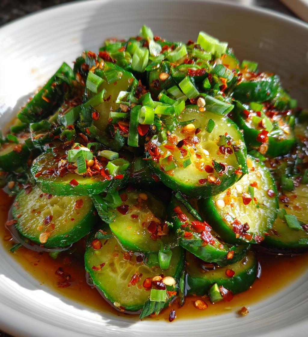 spicy cucumber salad - detail 1