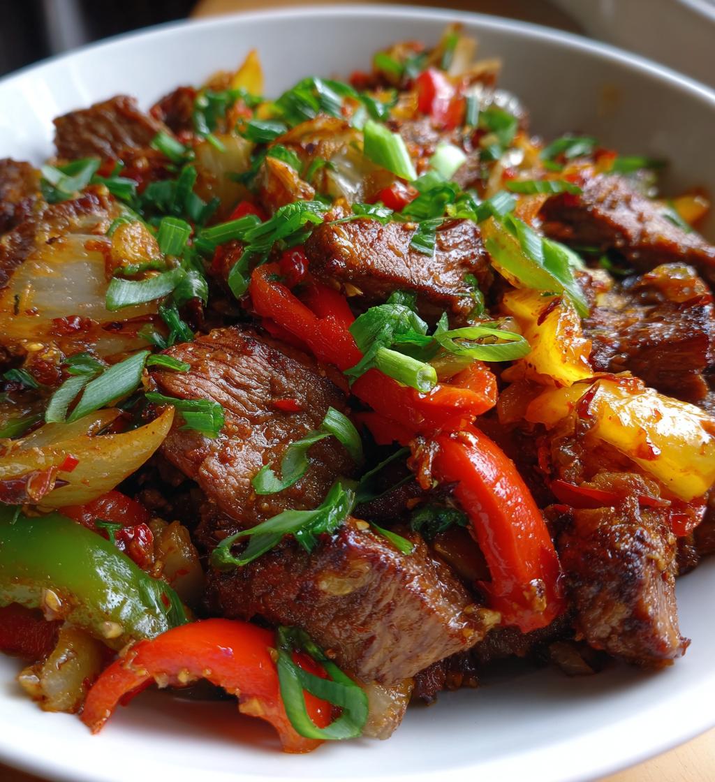 spicy firecracker beef - detail 1