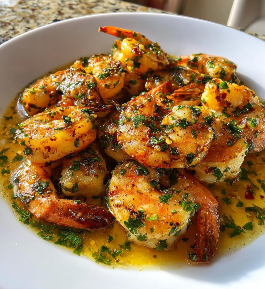 spicy lemon garlic shrimp - detail 1