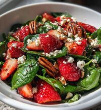 spinach strawberry salad pecans