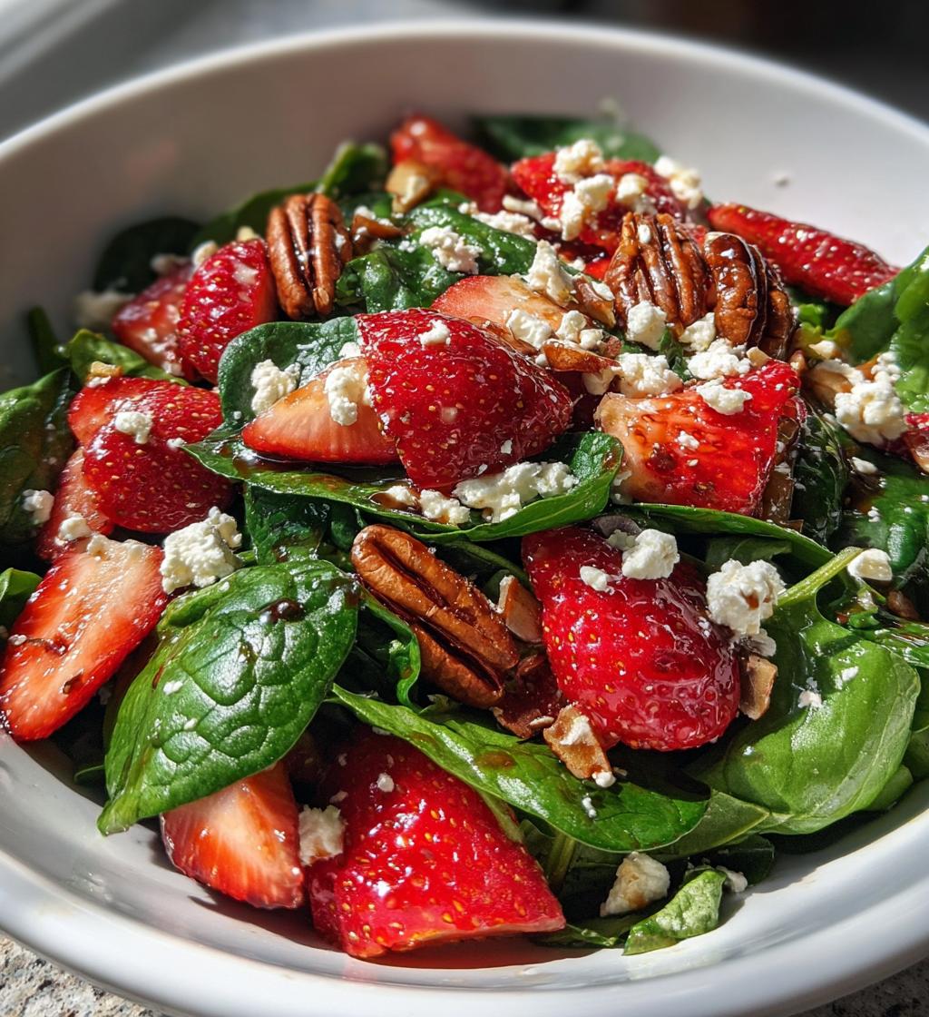 spinach strawberry salad pecans