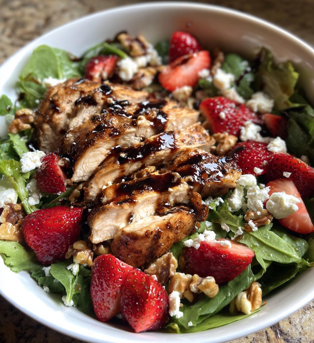 strawberry balsamic chicken salad