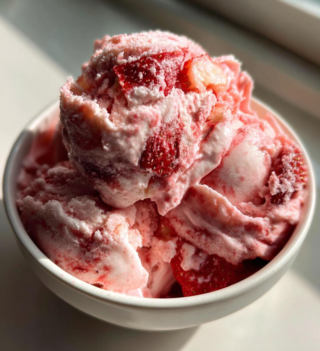 strawberry frozen yogurt - detail 1