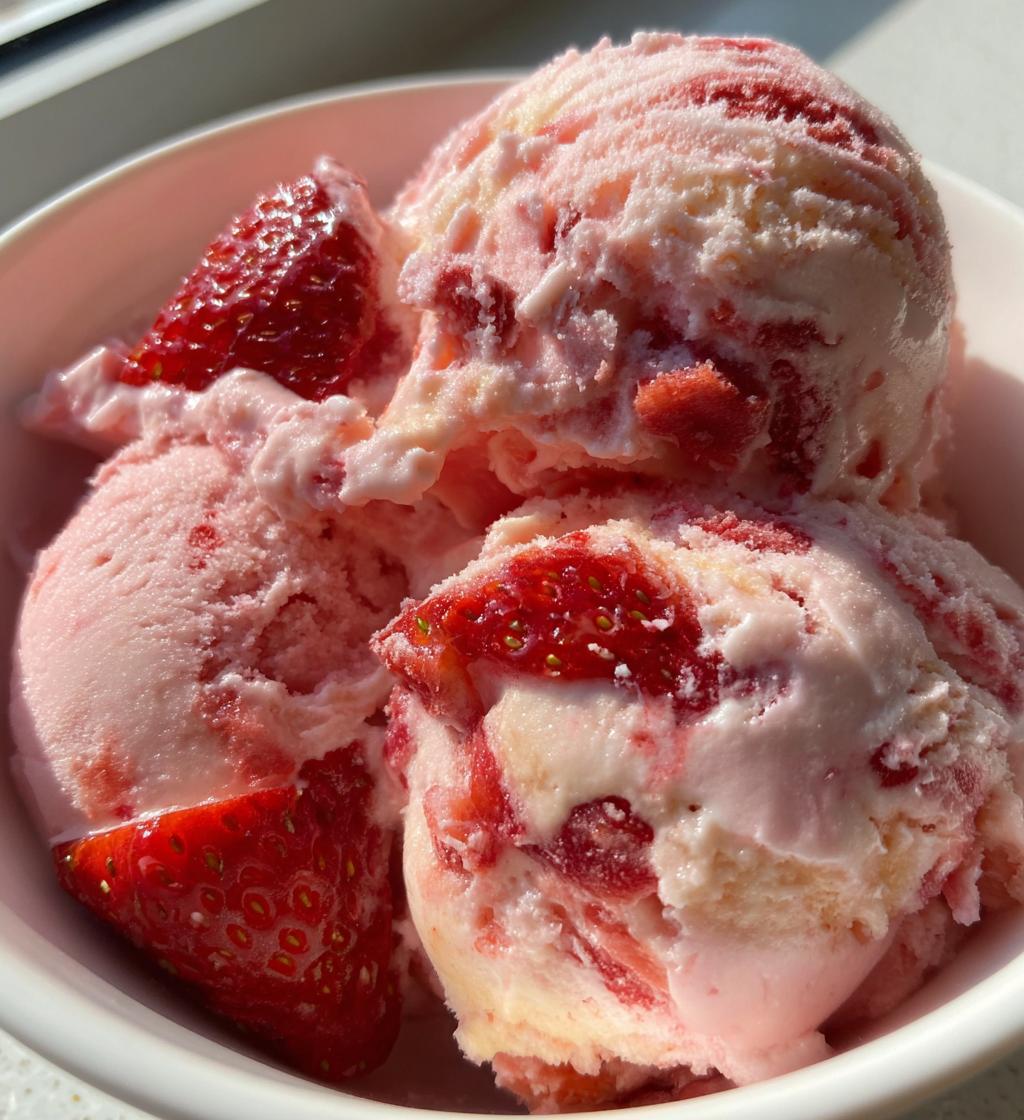 strawberry frozen yogurt