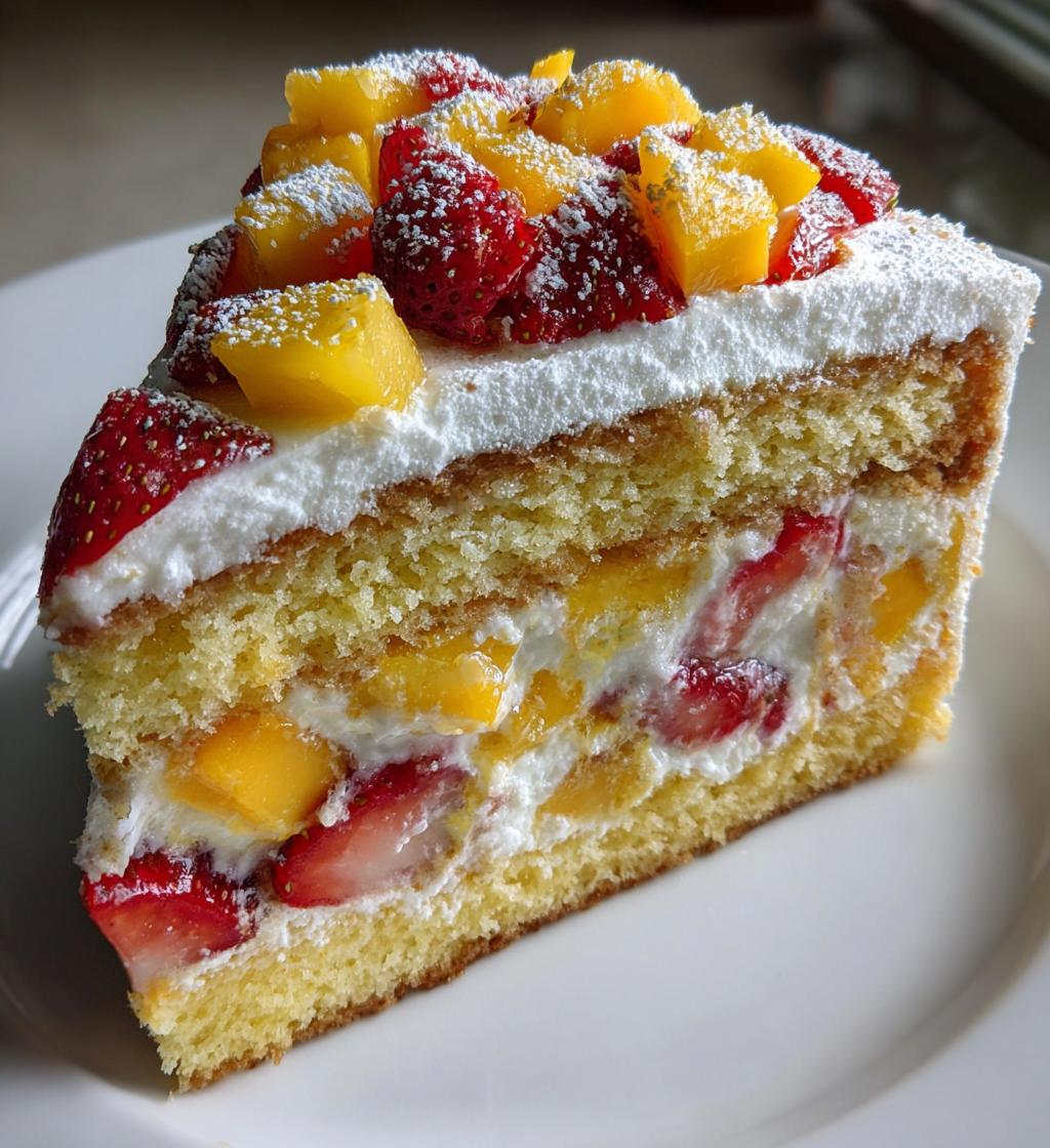strawberry mango cake