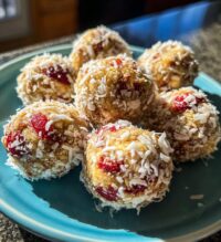 strawberry shortcake energy bites