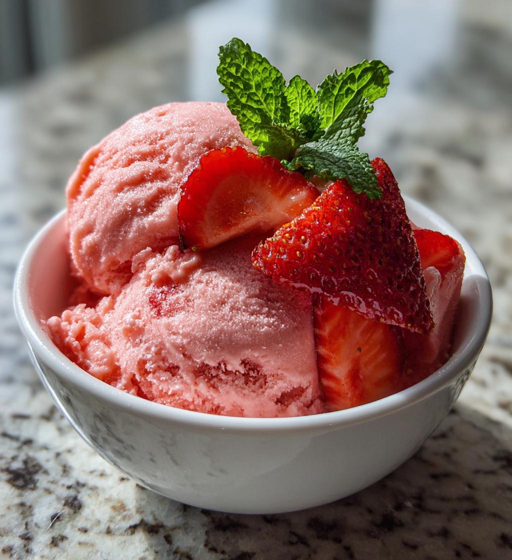 strawberry sorbet recipe - detail 1
