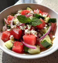 summer perfect watermelon cucumber salad