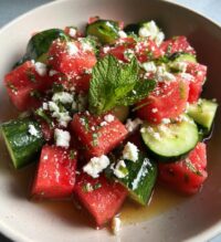 summer perfect watermelon cucumber salad