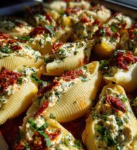 sun dried tomato ricotta stuffed shells