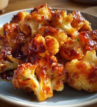 sweet and spicy baked cauliflower