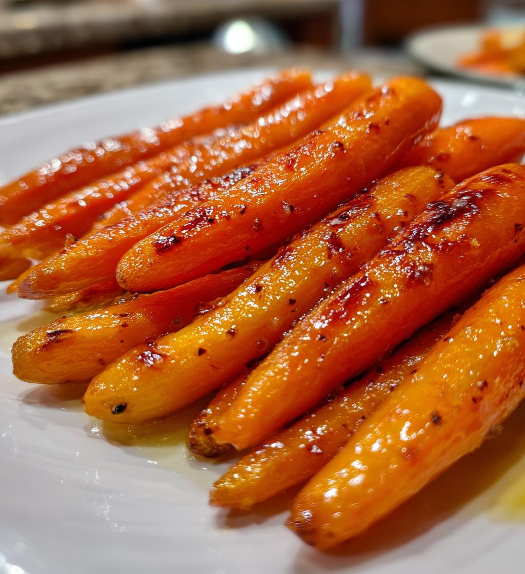 sweet honey glazed carrots - detail 1