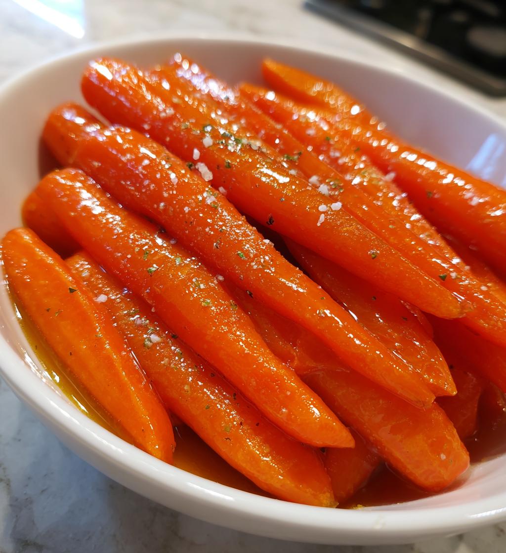 sweet honey glazed carrots - detail 1