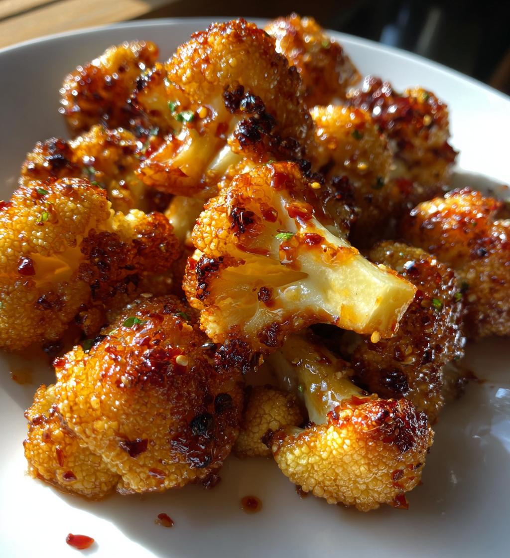 sweet spicy baked cauliflower - detail 1