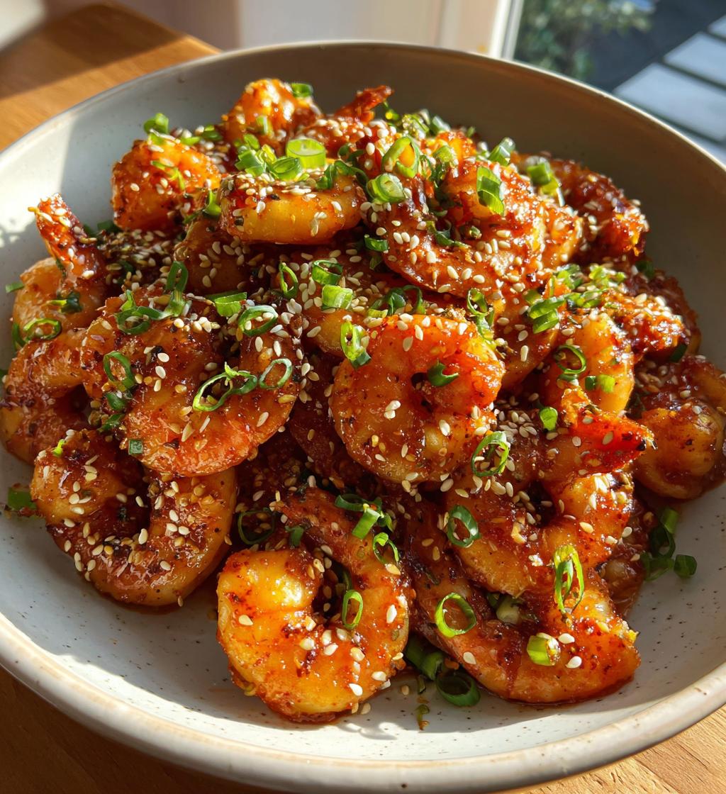 sweet spicy gochujang shrimp