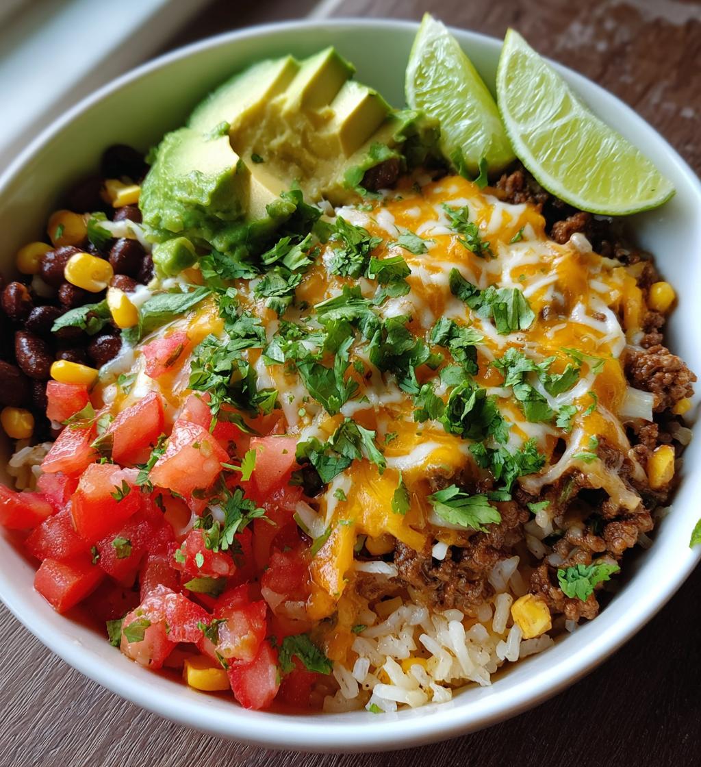 taco rice bowl - detail 1