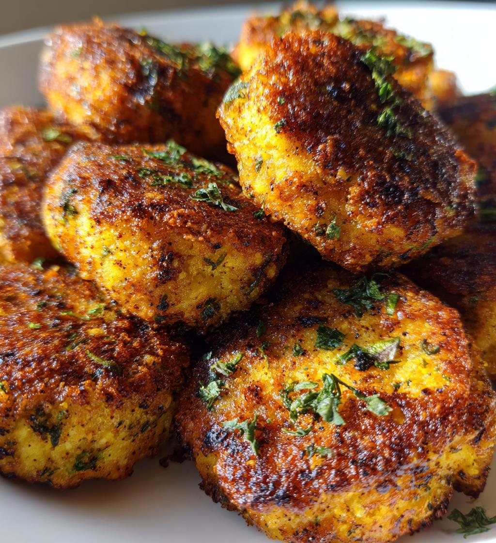 tasty vegan chickpea nuggets - detail 1
