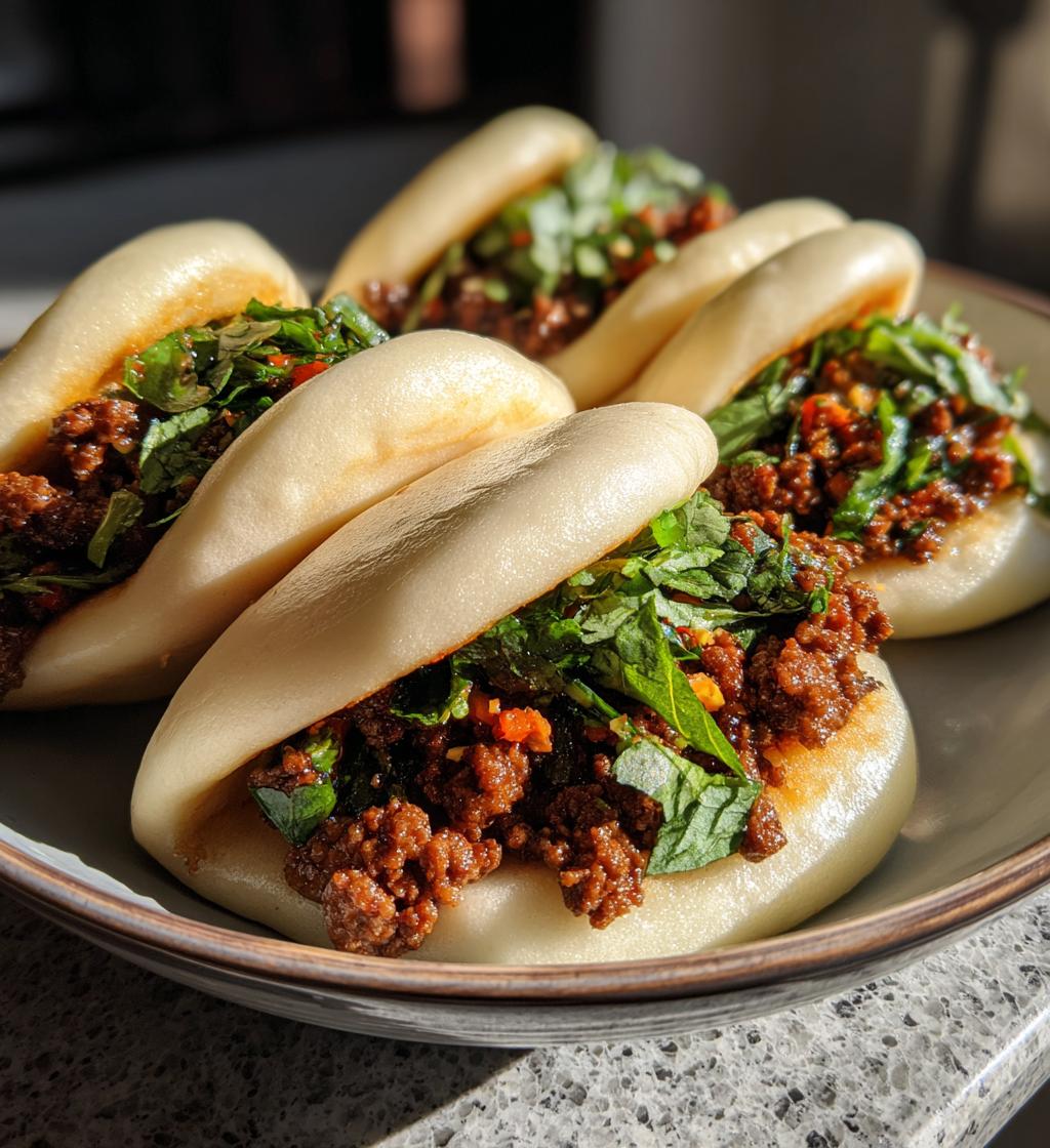 tender beef bao buns - detail 1