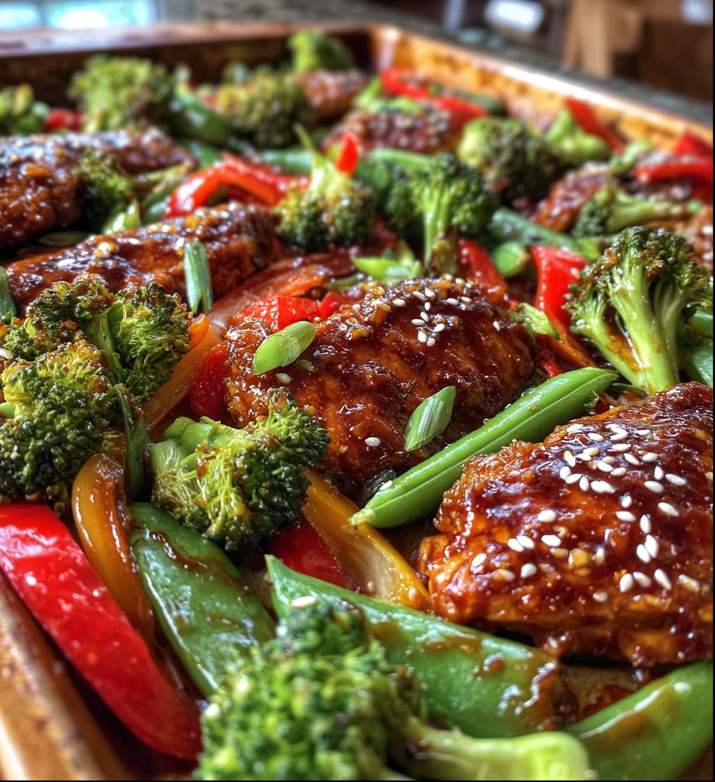 teriyaki chicken sheet pan supper - detail 1