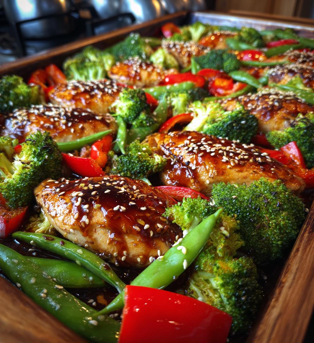 teriyaki chicken sheet pan supper