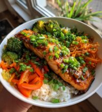 teriyaki salmon bowl