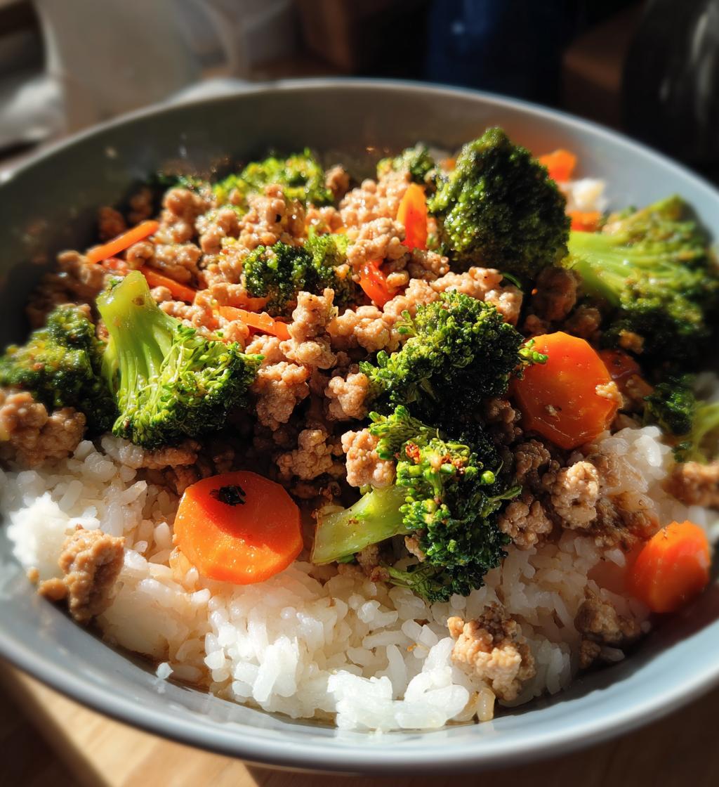teriyaki turkey rice bowl - detail 1