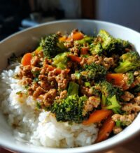 teriyaki turkey rice bowl