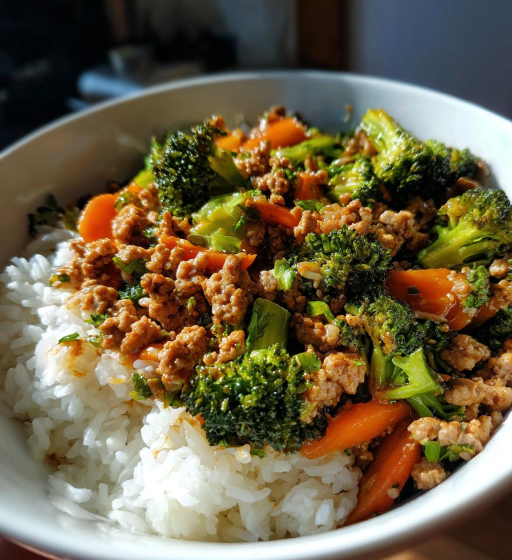 teriyaki turkey rice bowl