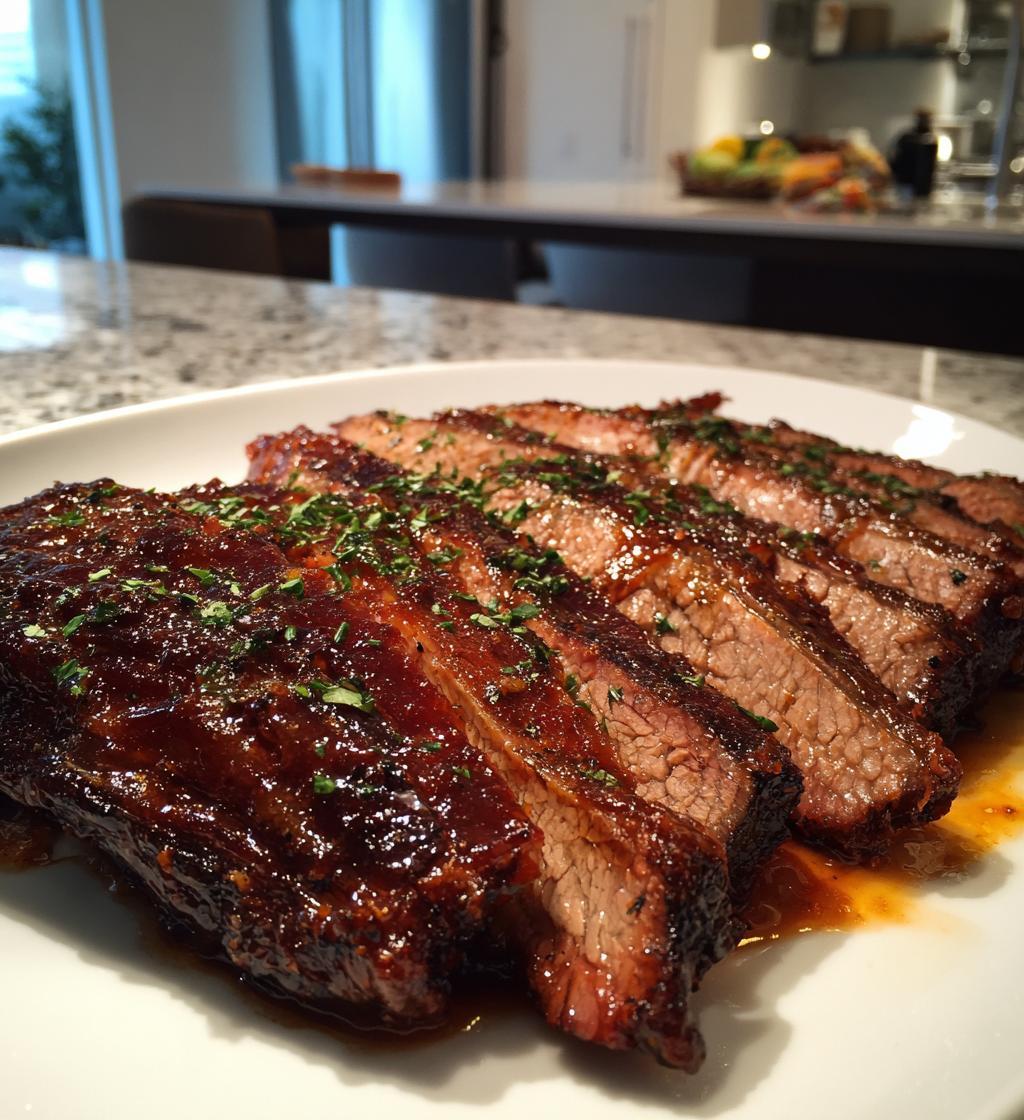 texas style brisket in the oven - detail 1