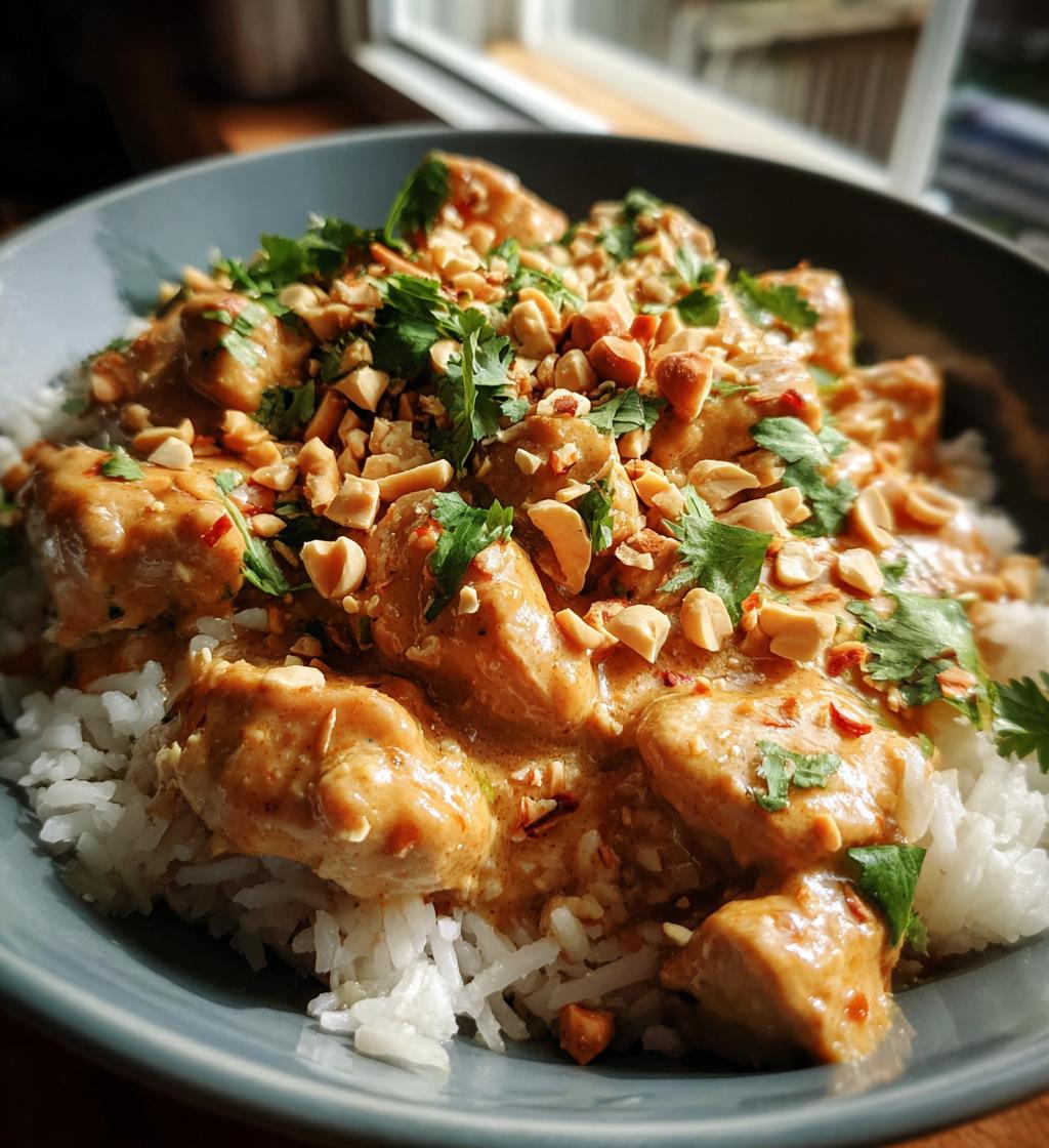 thai peanut chicken - detail 1