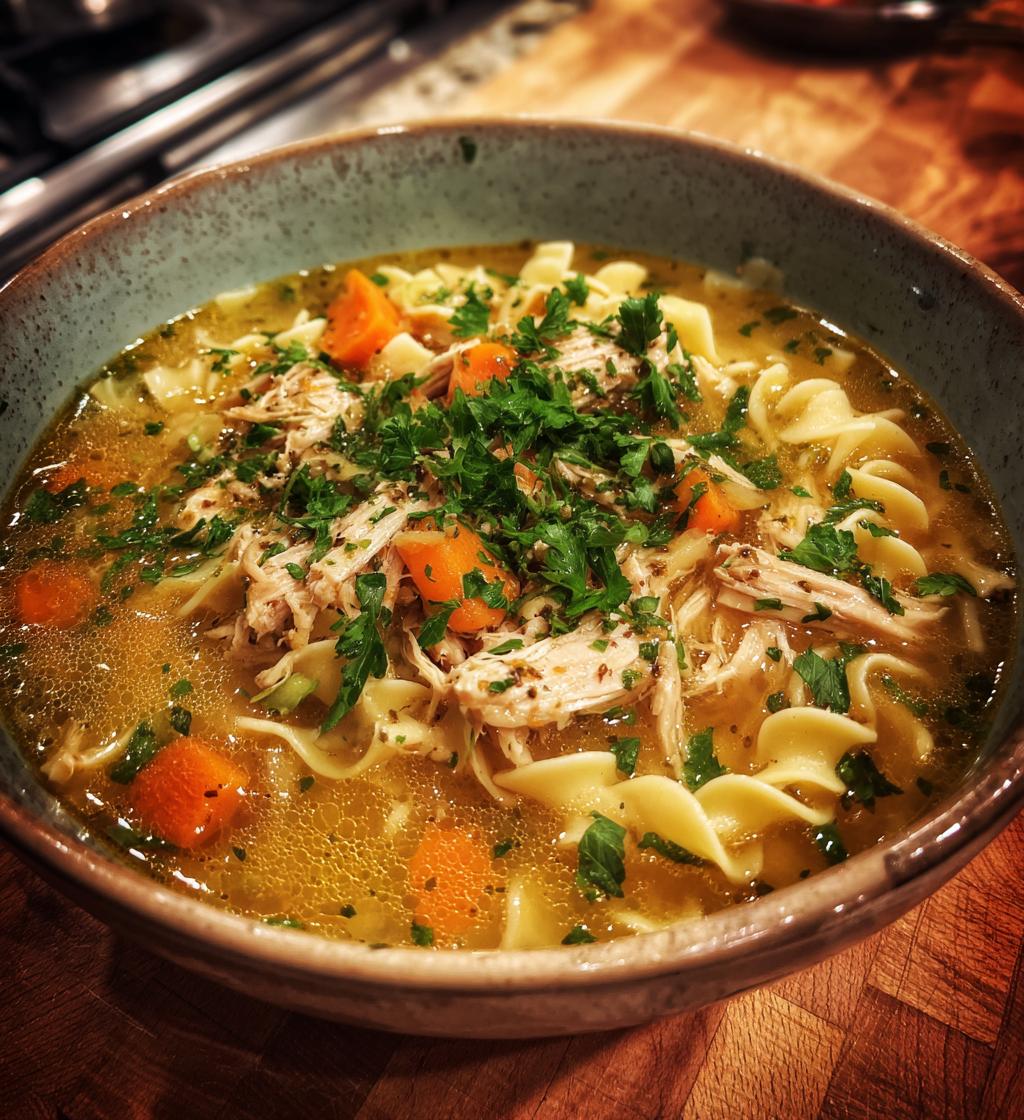 the coziest chicken noodle soup - detail 1