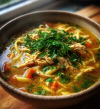 the coziest chicken noodle soup