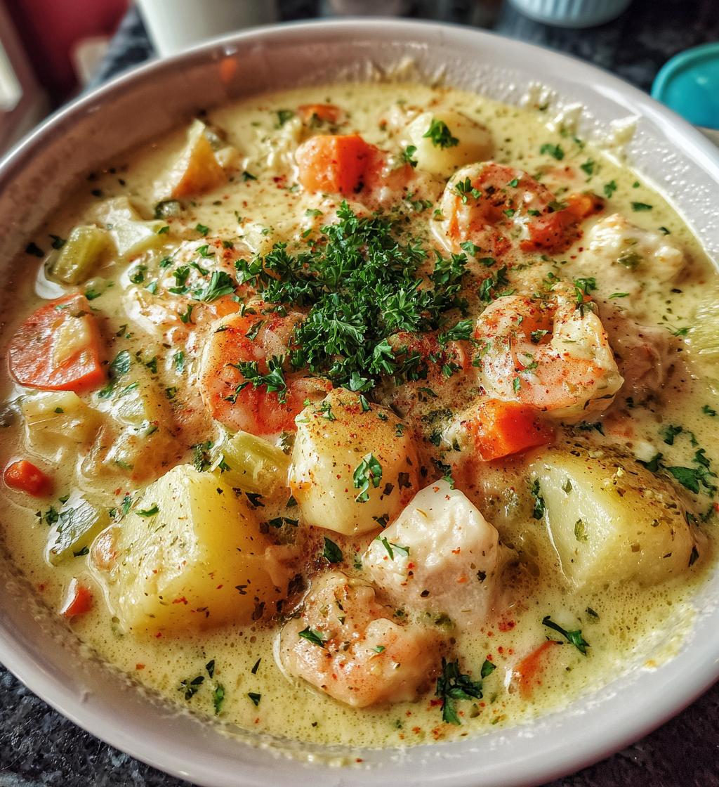 thick and creamy seafood chowder recipe