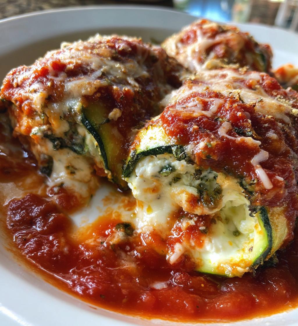 three cheese zucchini rollatini - detail 1