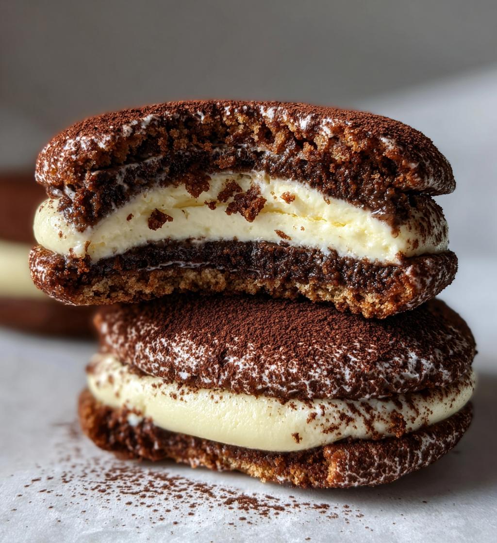tiramisu sandwich cookies - detail 1