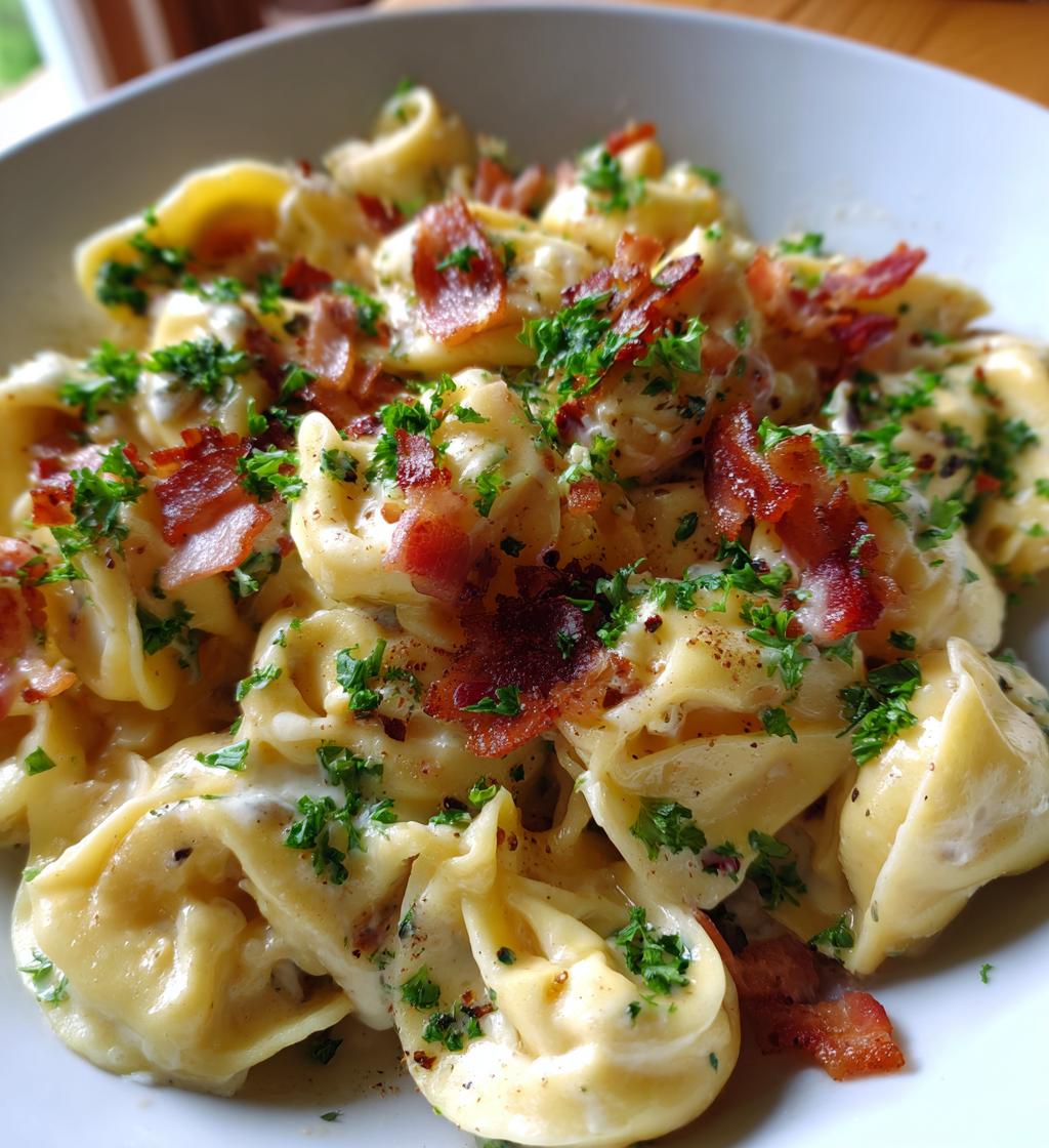 tortellini carbonara - detail 1