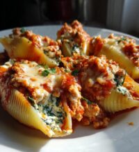 turkey and spinach stuffed shells