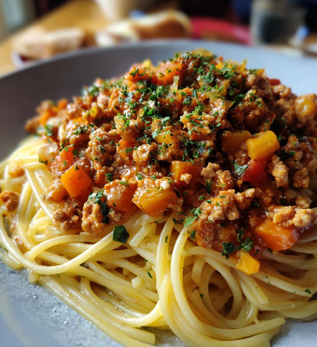 turkey bolognese spaghetti