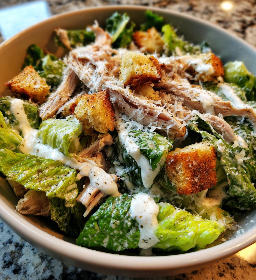 turkey caesar salad - detail 1