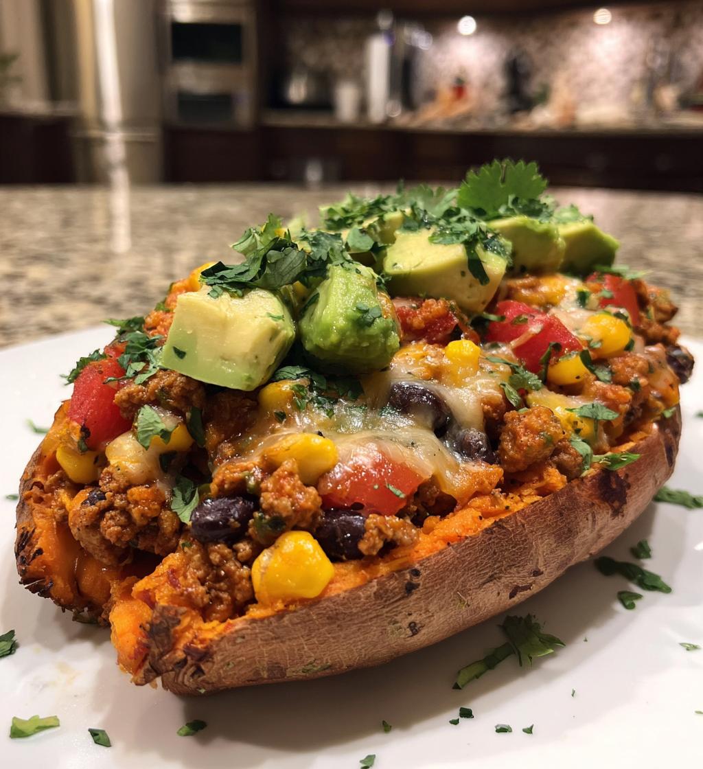 turkey taco stuffed sweet potatoes
